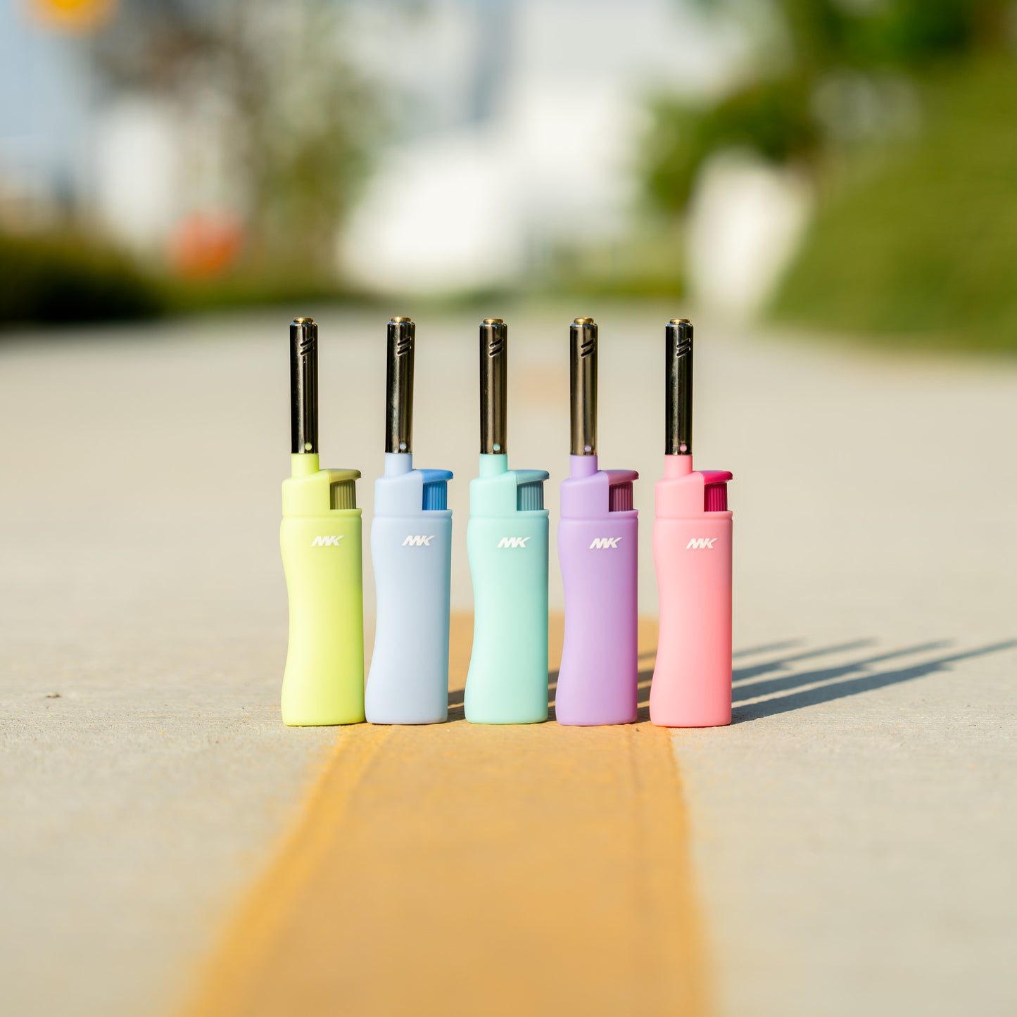 MK Lighter Harmony Series, Color Set, Windproof Flame, Mini Utility Lighters (5pcs)