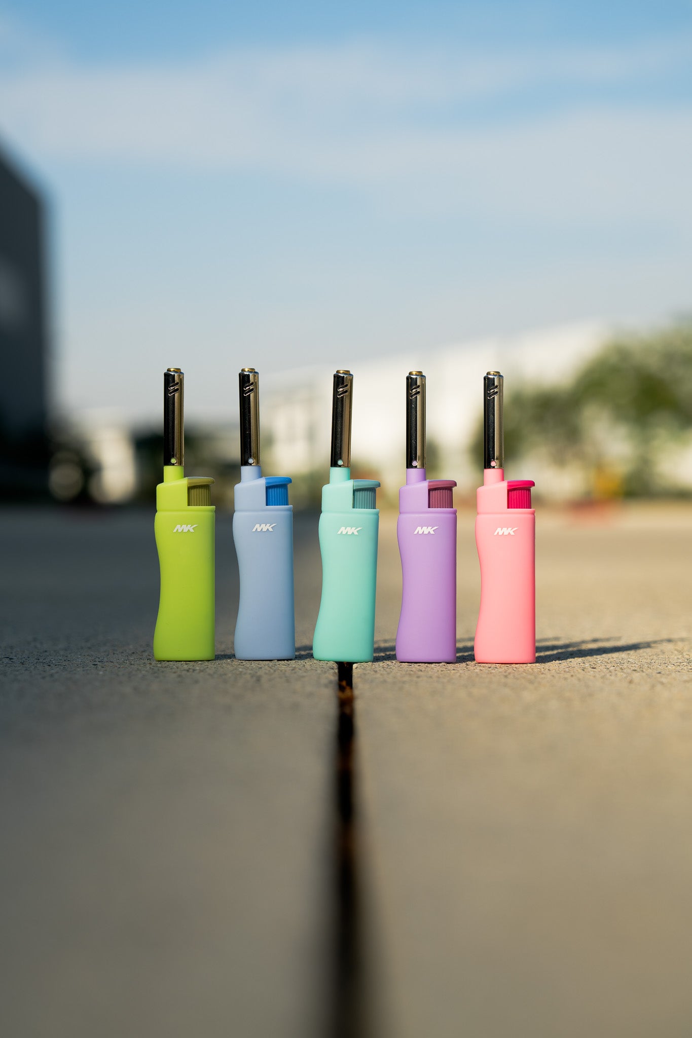 MK Lighter Harmony Series, Pastel Set, Windproof Flame, Mini Utility Lighters (50pcs)