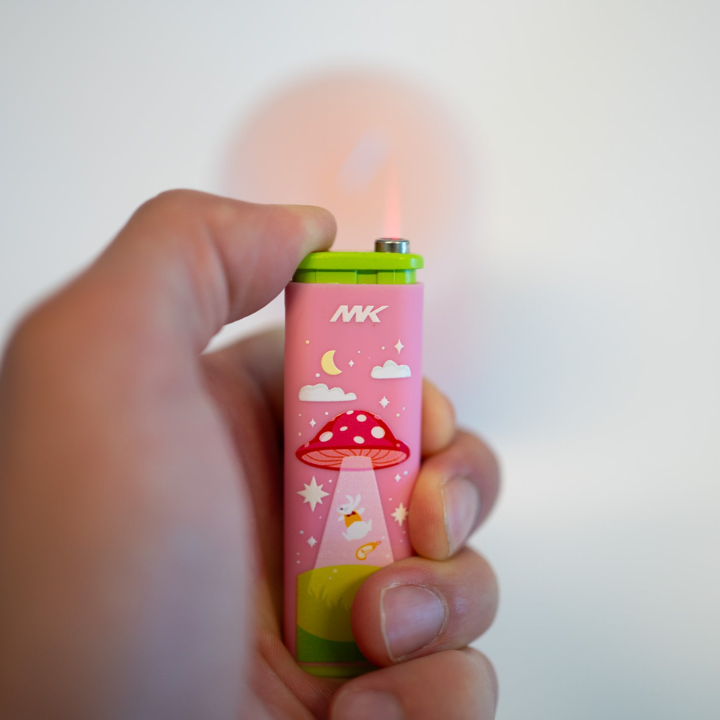 MK Wind Proof Jet Flame Lighters, 5PCS Striking Design, Ideal as Lighters for Candle, Camping, Outdoor use, Butane Refillable Lighter (MagicMush-5PC)