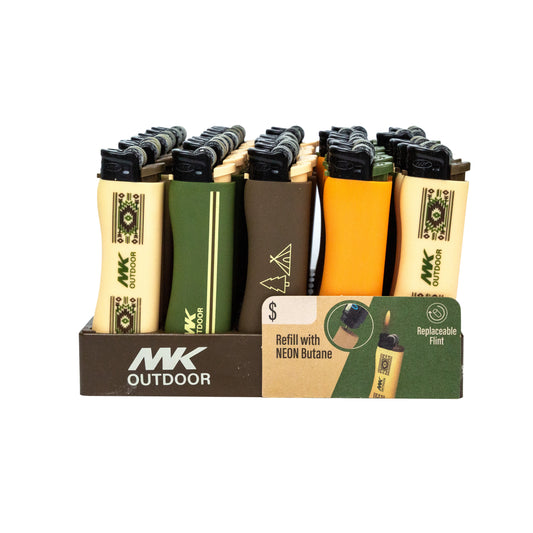 MK Lighter Outdoor Series, Eco Set, Regular Flame, Flint Strike Pocket Lighters (50 pcs)