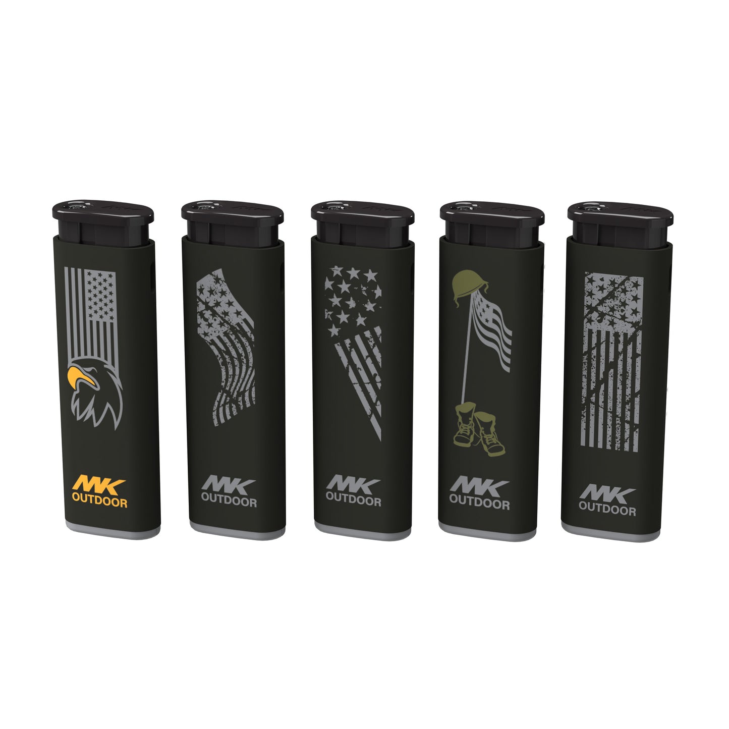 MK Lighter Outdoor Series, Alpine Set, Windproof Flame, Pocket Lighters (Freedom 50pcs)