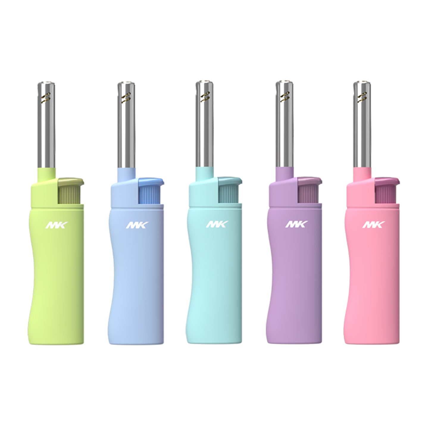 MK Lighter Harmony Series, Color Set, Windproof Flame, Mini Utility Lighters (5pcs)