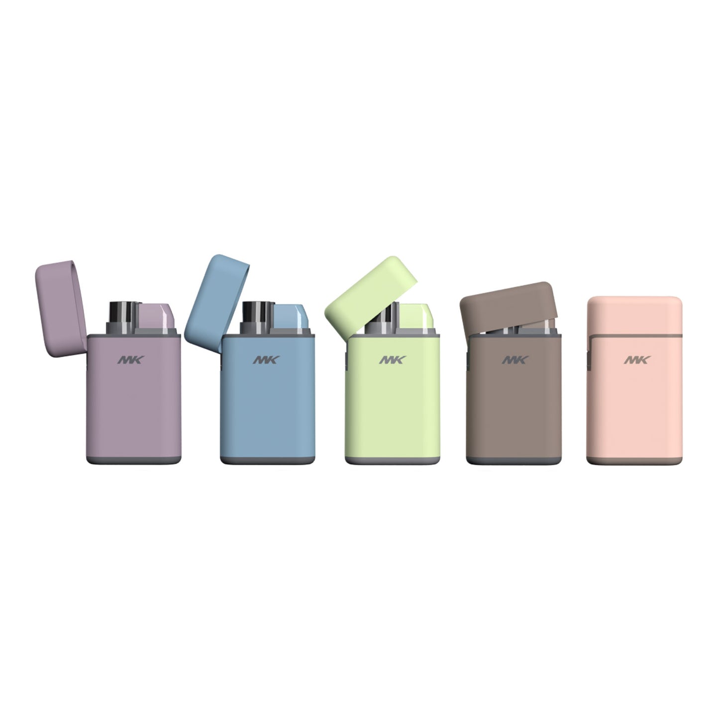 MK Lighter Avalon E Pastel Set, Torch Flame Pocket Lighters (5pcs)