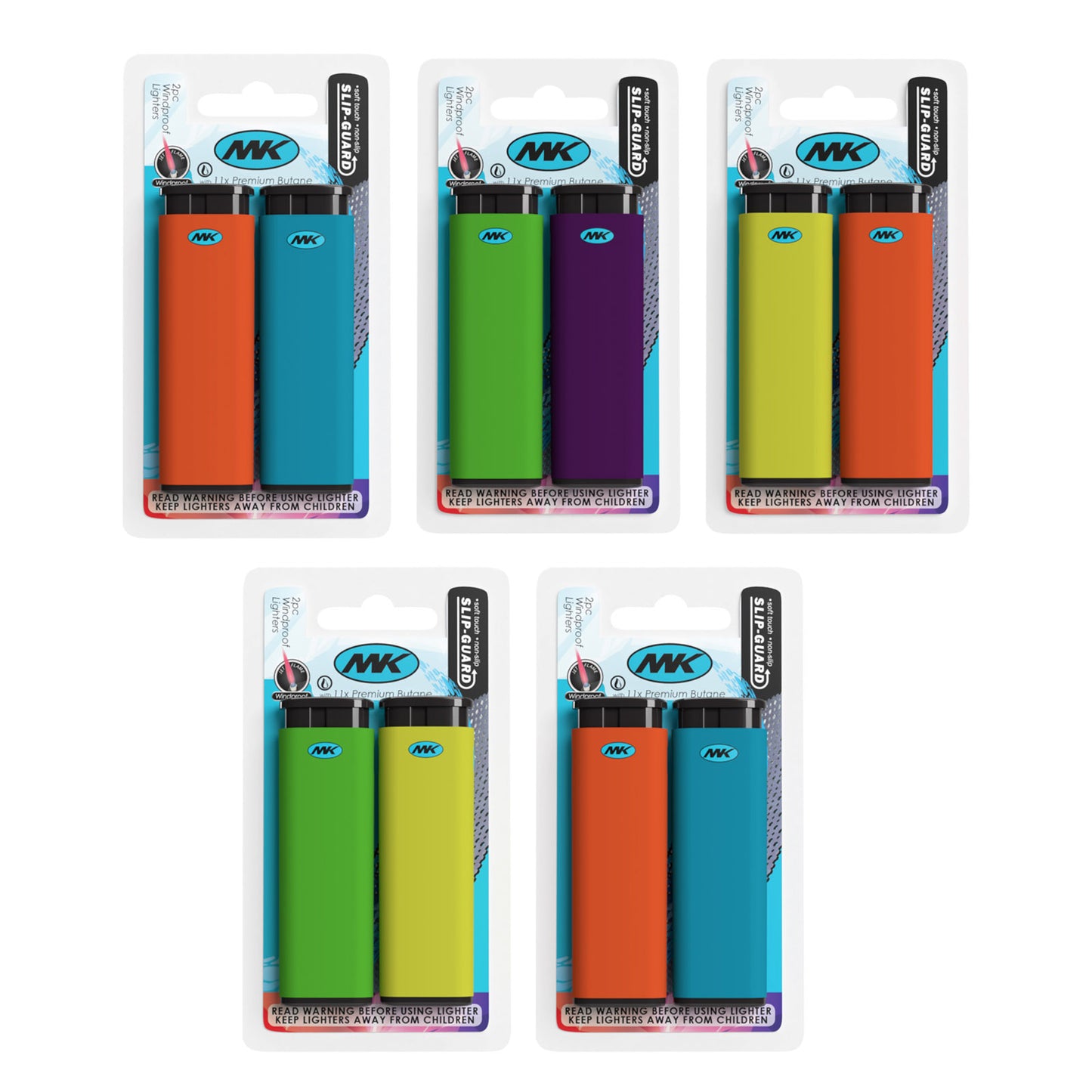 MK Lighter Jet Series, Windproof Flame Pocket Lighters (Color Set-10pcs)