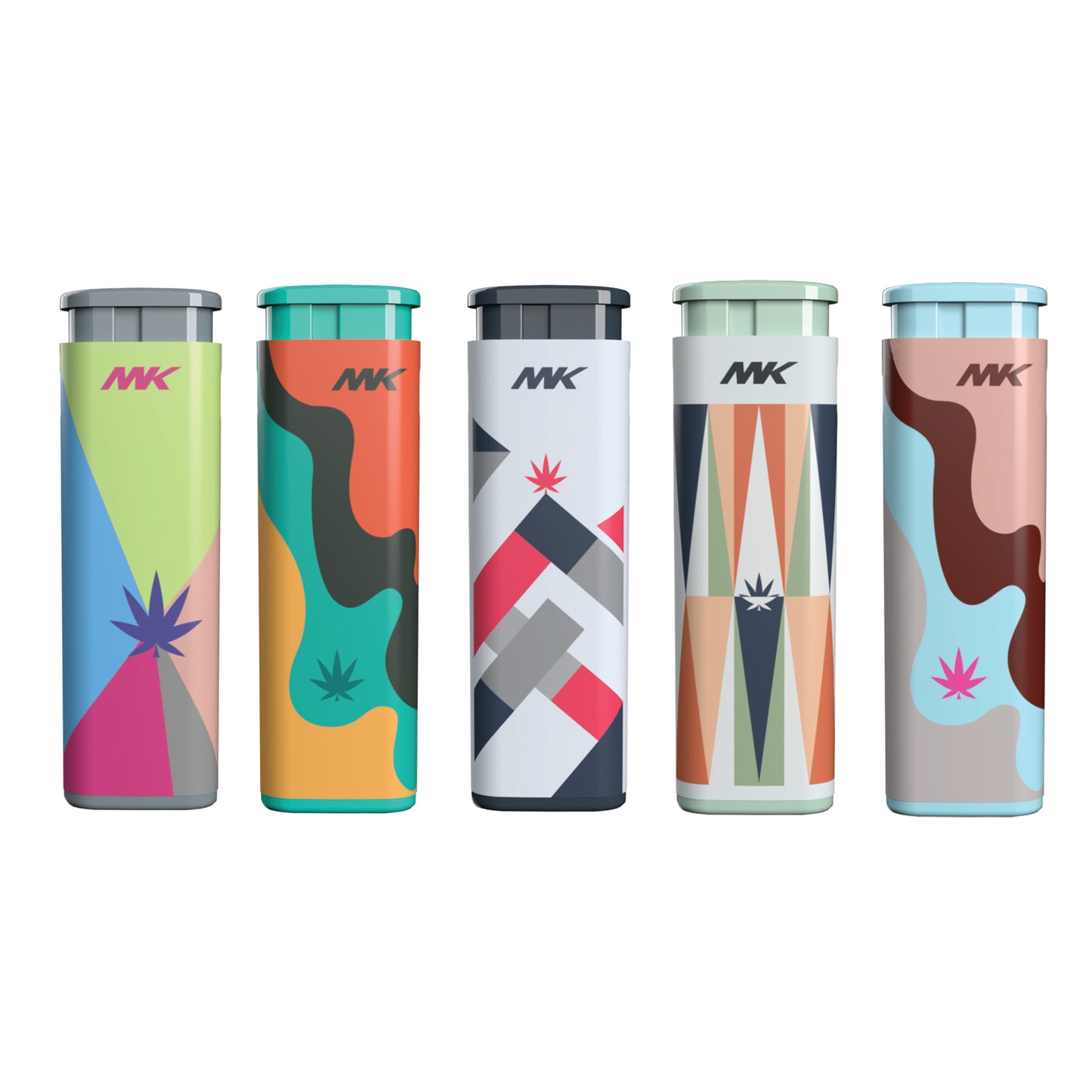 MK Lighter Jet Series, Windproof Flame, Pocket Lighters (Hydro Set-5pcs)